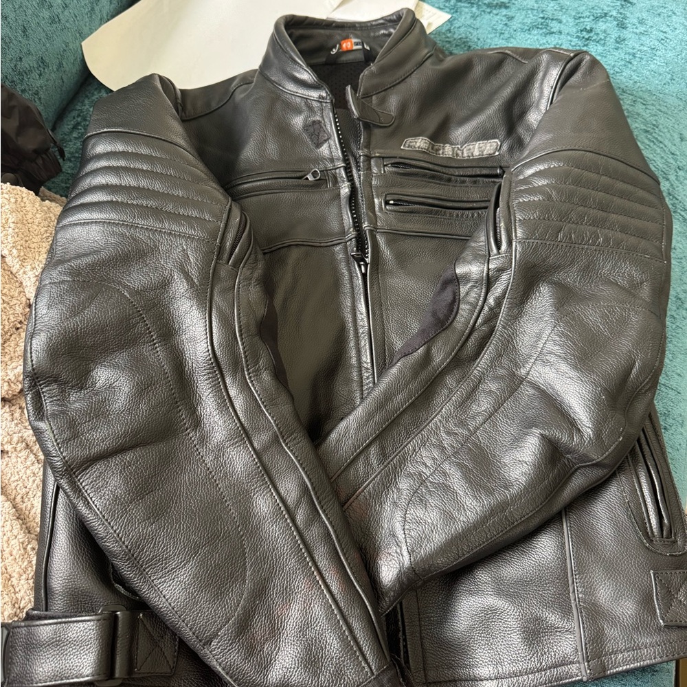 Fieldsheers Black Leather motorcycle Jacket